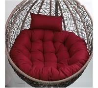Cuscino Impermeabile E Lavabile Per Sedia A Dondolo Ovale Con Schienale - Spesso Imbottito In Cotone Per Sospesa, A Uovo, Altalena Da Giardino(Burgundy,90x90cm)