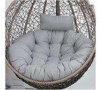 Cuscino Impermeabile E Lavabile Per Sedia A Dondolo Ovale Con Schienale - Spesso Imbottito In Cotone Per Sospesa, A Uovo, Altalena Da Giardino(Light gray,100x100cm)