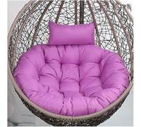 Cuscino Impermeabile E Lavabile Per Sedia A Dondolo Ovale Con Schienale - Spesso Imbottito In Cotone Per Sospesa, A Uovo, Altalena Da Giardino(Violet,120x120cm)