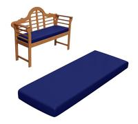Cuscino impermeabile per panca da esterno, antiscivolo, per panca da giardino, spessore 5 cm, cuscino blu, 145 x 55 cm, perfetto per uso patio e davanzale