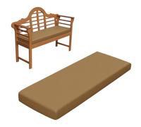 Cuscino impermeabile per panca da esterno, spessore 5 cm, antiscivolo, per panca da giardino, cachi, 165 x 55 cm, perfetto per davanzale della finestra del patio, comfort dei mobili