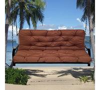 Cuscino impermeabile per panca da giardino a 2/3/4 posti, resistente al sole, facile da pulire, ideale per veranda e amaca, marrone scuro, 150 x 100 x 10 cm