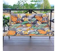Cuscino impermeabile per panca da giardino a 2/3/4 posti, resistente al sole, per esterni, facile da pulire, perfetto per patio, veranda, amaca e mobili (fiore, 100 x 100 cm)