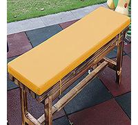 Cuscino impermeabile per panca da giardino a 2 o 4 posti, con cinghie antiscivolo, lunghezza 160/180 cm, cuscino per sedia (giallo, 100 x 45 x 5 cm), per mobili da esterno
