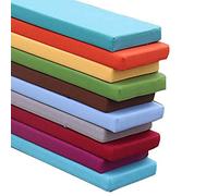 Cuscino impermeabile per panca da giardino a 2 posti a 3 posti, 100/120 x 50 cm, con schienale, per esterni, patio, altalena, colore blu, 180 x 40 x 5 cm