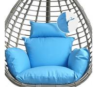 Cuscino impermeabile per sedia con laccetti, per interni ed esterni, ideale per il comfort e lo stile del patio, colore: blu cielo