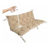 Cuscino impermeabile per sedia da giardino con schienale, per mobili da giardino e sedie a dondolo, disponibile in 100/120/150 cm, cuscino per panca da giardino per 2-4 persone, bianco, 100 x 100 x 10