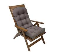 Cuscino impermeabile per sedia per esterni e interni, con legacci, antiscivolo, comodo cuscino per sedia, per patio, giardino e soggiorno (50 x 110 cm, grigio)