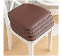 Cuscino in Ecopelle per Sedia per Cucina Sala da Pranzo 1/2/ 4 Confezioni Cuscino per Sedia Cuscino Antiscivolo Cuscino per Sedile a Ferro di Cavallo 40 * 43 cm,Marrone,4pcs