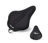 Cuscino in gel spesso e largo per sella da bicicletta, con copertura impermeabile, ampia superficie confortevole per il sedile della bici, realizzato in gel di memory foam (M (27.9 cm x 17.8 cm))