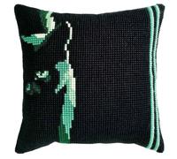 Cuscino in kit per punto croce timbrato CDA "Nel buio", 40x40cm