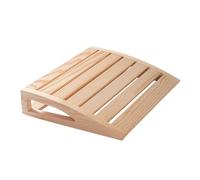 Cuscino in legno - Blocco benessere profondo, culla per il collo fatta a mano, poggiatesta per sauna giovanile con curve ergonomiche lisce, cuscino leggero in legno per sauna per bagno turco relax
