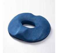 Cuscino in memory foam a forma di ciambella, morbido, rimovibile e lavabile, per sollievo da emorroidi, coccige, sciatica, dolore post-partum, gravidanza, chirurgia, sedia da ufficio, auto, colore blu