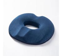 Cuscino in memory foam a forma di ciambella, morbido, rimovibile e lavabile, per sollievo da emorroidi, coccige e sciatica, dolore post-partum, gravidanza, chirurgia, sedia da ufficio e auto (blu navy