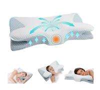 Cuscino in memory foam, cuscino cervicale per cervicale, cuscino di supporto per il collo sagomato con fodera lavabile, cuscino ortopedico per chi dorme sul fianco, per chi dorme sulla schiena, per