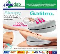 Cuscino In Memory Foam Ergonomico Con Rivestimento In Microfibra Sleepy Galileo