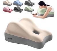 Cuscino in memory foam per elevazione dell'anca, coppia cuscino a cuneo con sollievo lombare e collo, ideale per coppie, uso domestico, supporto per letto/divano (beige)