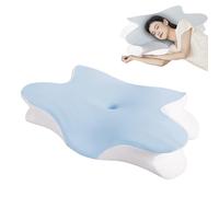 Cuscino in memory foam, supporto ortopedico per il collo per alleviare il dolore, federa traspirante rimovibile per chi dorme sul fianco, sulla schiena e sullo stomaco