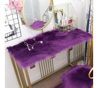 Cuscino In Pelliccia Sintetica A Pelo Lungo Morbido Per Tavolo Da Trucco E Sedia