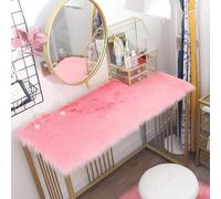 Cuscino In Pelliccia Sintetica A Pelo Lungo Morbido Per Tavolo Da Trucco E Sedia