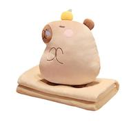 Cuscino in peluche animale e coperta di design in cotone per viaggi a casa cuscino per sedia convertibile Kapibara