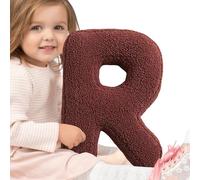 Cuscino in peluche con lettera, morbido cuscino iniziale - Morbido cuscino iniziale in peluche - Cuscino decorativo con lettere inglesi, cuscino con lettere iniziali dalla A alla Z per soggiorno, diva