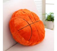 Cuscino in peluche da pallacanestro, soffice e durevole, imbottito da calcio, cuscino sportivo da 14 pollici, morbido e durevole, rotondo