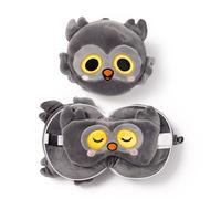 Cuscino da Viaggio con Maschera Relaxeazzz - Winston il Gufo - Animali Dolci