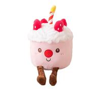 Cuscino In Peluche Riempito Per Torta: Bambola Di Torta Di Compleanno Morbida Con Simpatico Disegno Di Sorriso, Peluche Cibo Tenero, Figura Di Peluche Accogliente Per Comfort E Gioco | Decorazione del