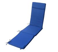 Cuscino in Poliestere sfoderabile e Idrorepellente di Design per Esterno Giardino cm 49 l x 175 p x 4 HDI coloreBlu