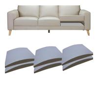 Cuscino in schiuma ad alta densità da 5 cm, supporto per divani, topper di ricambio per divani componibili a forma di U, grigio, per 6 posti, design anti-cedimento