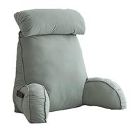 Cuscino in schiuma memoria, cuscino per sonno laterali premium, nuovo attacco di bracciolo, extra grande e generoso, supporto al collo e sollievo da fatica. Adatto per posizioni di sonno Light Gray L