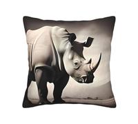 Cuscino in velluto a coste con animali del Sud Africa, morbido cuscino decorativo con cerniera nascosta, per divano, letto, soggiorno, 40,6 x 40,6 cm