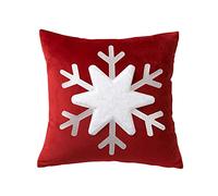 Cuscino in velluto natalizio per la federa in peluche fiocco di neve ricamato cuscino divano C federa federa con zip cotone