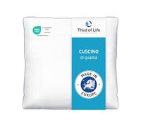 Cuscino inSPIRO 45x45 cm, Morbido come la piuma, fermo come il Memory Foam, Cuscino ergonomico per dormire sulla schiena, sul fianco o a pancia in giù, Morbido e Leggero, Lavabile in Lavatrice