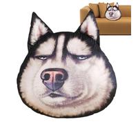Cuscino laterale per cani imbottiti, divertente a forma di testa Husky, a forma di animale di peluche | Per ufficio appartamento hotel camera studentesca soggiorno interni auto