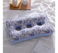 Cuscino laterale per dormire con guscio di grano saraceno, cuscino per orecchie a tre fori, cuscino per dormire lateralmente, per dolore all'orecchio e orecchie doloranti, design cavo per la