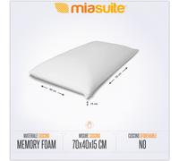 CUSCINO LAVABILE MEMORY FOAM ALTO 15 SAPONETTA PER MATERASSO MEMORY O LATTICE