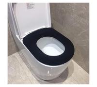 Cuscino lavabile per sedile del WC, Cuscino WC in pelle | Multicolor 37 cm: Bagno(Schwarz)