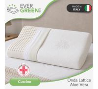Cuscino Letto per Cervicale in Lattice 100% Dispositivo Medico ALOE VERA