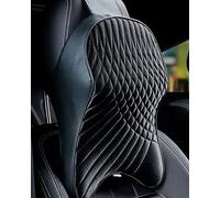 Cuscino Lombare Auto Set Cuscini Per Auto In Memory Foam Sedile Supporto Lombare Vita Schienale Poggiatesta Cuscino Gadget Automatico Viaggio Estivo Collo Cuscino Lombare Ergonomico(Black Headrest)