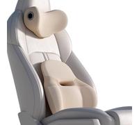 Cuscino Lombare in Memory Foam per alleviare Il Dolore nella Parte Bassa della Schiena, Cuscino per la Schiena, per la Guida, Supporto Lombare per Auto, Sedia a rotelle,Beige