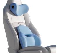 Cuscino Lombare in Memory Foam per alleviare Il Dolore nella Parte Bassa della Schiena, Cuscino per la Schiena, per la Guida, Supporto Lombare per Auto, Sedia a rotelle,Blu