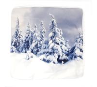 Cuscino luminoso alberi innevati 45x45cm