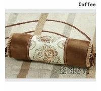 Cuscino Lungo A Cilindro Rotondo Ricamato Con Fiori 16X50cm