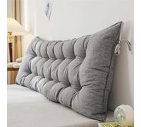 Cuscino lungo di supporto per divano e finestra a golfo, cuscino da lettura regolabile con lacci, cuscino per schienale per il comfort, grigio, 150 x 50 cm, perfetto per leggere e rilassarsi
