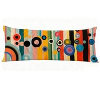 Cuscino Lungo per Dormire Sul Fianco 140 x 40 cm Colorato Federe Cuscini Banda Motivo Stampa Fronte-Retro Cuscino Lungo, Supporto Gravidanza per il Rposo Notturno per Letto e Relax Body Pillow J0-585