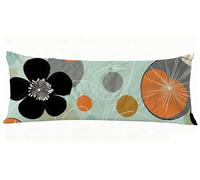 Cuscino Lungo per Dormire Sul Fianco 140 x 40 cm Nero Federe Cuscini Astratto Motivo Stampa Fronte-Retro Cuscino Lungo, Supporto Gravidanza per il Rposo Notturno per Letto e Relax Body Pillow J0-553