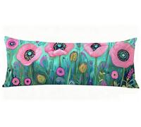 Cuscino Lungo per Dormire Sul Fianco 145 x 40 cm Fiore Federe Cuscini Astratto Motivo Stampa Fronte-Retro Cuscino Lungo, Supporto Gravidanza per il Rposo Notturno per Letto e Relax Body Pillow J0-629