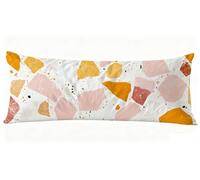 Cuscino Lungo per Dormire Sul Fianco 145 x 40 cm Semplice Federe Cuscini Rosa Motivo Stampa Fronte-Retro Cuscino Lungo, Supporto Gravidanza per il Rposo Notturno per Letto e Relax Body Pillow J0-570